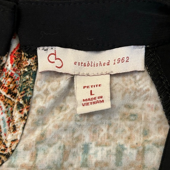 Dress Barn - Multicolor Print Beaded Stretch Halter Top – Petite Large - Picture 9 of 10